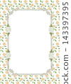 Elegant Rococo Rose Frames with Delicate Floral Borders and Vintage details  143397395