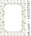 Elegant Rococo Rose Frames with Delicate Floral Borders and Vintage details  143397397