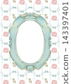 Elegant Rococo Rose Frames with Delicate Floral Borders and Vintage details  143397401