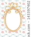 Elegant Rococo Rose Frames with Delicate Floral Borders and Vintage details  143397402
