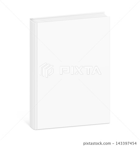 Blank hardcover book mockup for cover design, branding, presentation. 3D hight realistic vector illustration isolated on white background. Scalable and editable without lose quality. EPS10. Blank hardcover book mockup for cover design, branding, presentation. 3D hight realistic vector illustration isolated on white background. Scalable and editable without lose quality. EPS10. 143397454
