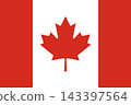 Official Canada national flag in original proportions. Canadian background vector illustration 143397564