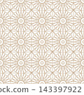 Gold luxury seamless geometric ornamental vector pattern. Elegant oriental Arabic eastern background. Decorative endless grid texture. Tile mosaic print 143397922