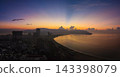 Quy Nhon City Sunrise aerial View panorama, Vietnam 143398079