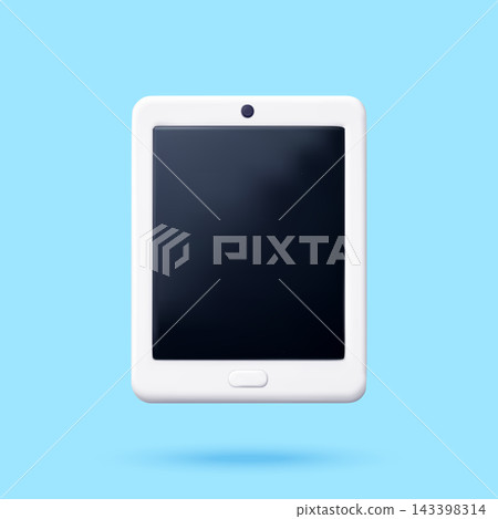 3D White touchscreen tablet PC 3D White touchscreen tablet PC 143398314