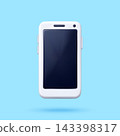 3D blank smartphone icon 143398317