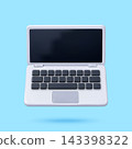 3D open laptop computer 143398322