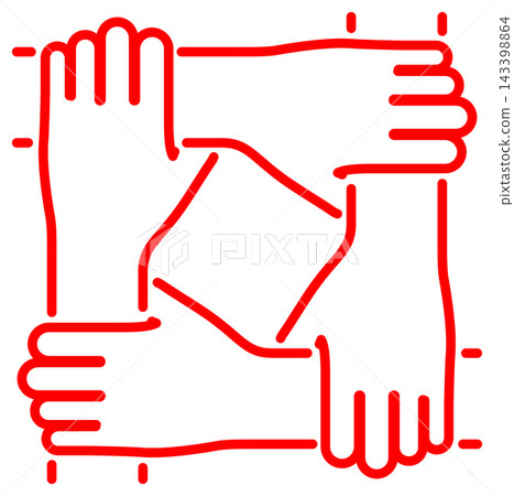Teamwork or Hands Friends 143398864