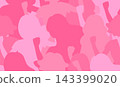 Silhouette women in pink seamless pattern.  143399020
