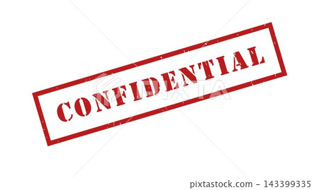 Red confidential stamp isolated on white background 143399335