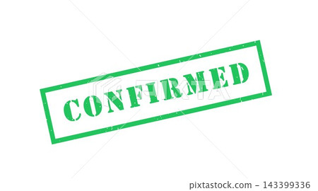 Green Confirmed Rubber Stamp Seal Green Confirmed Rubber Stamp Seal 143399336