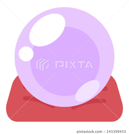 Crystal ball used for fortune-telling (purple) 143399433