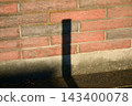 Red brick and silhouetted shadows 143400078