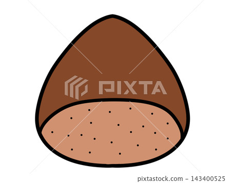 Simple chestnut illustration Simple chestnut illustration 143400525