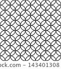 Black Shippo pattern background. Traditional Japanese pattern. Seamless pattern. 143401308