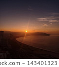 Quy Nhon City Sunrise aerial View panorama, Vietnam 143401323