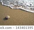 White bubble of Sea wave on the beach 143401395
