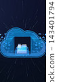 Vertical video. Cloud computing and Big data concept. Digital data and futuristic information. Storage big data backup concepts on abstract background. 143401794