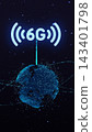 Vertical video. 6G digital global technology world network and communication concepts. 3D motion graphics. 143401798