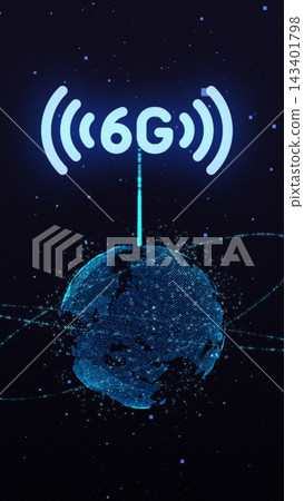 Vertical video. 6G digital global technology world network and communication concepts. 3D motion graphics. Vertical video. 6G digital global technology world network and communication concepts. 3D motion graphics. 143401798