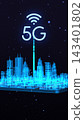 Vertical video. 5G High speed internet network communication technology. Smart city digital cyberspace. 143401802