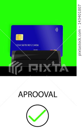Vertical video. Payment by bank card on pos terminal. Transaction accepted. Payment terminal money transaction. 3d animation. Vertical video. Payment by bank card on pos terminal. Transaction accepted. Payment terminal money transaction. 3d animation. 143401807