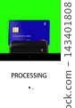 Vertical video. Payment by bank card on pos terminal. Transaction accepted. Payment terminal money transaction. 3d animation. 143401808