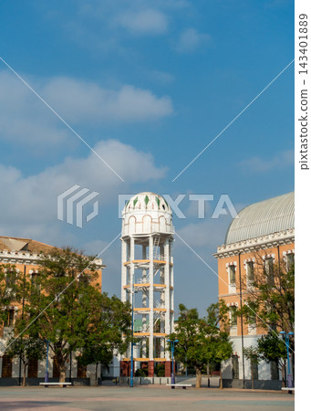 Historic Water Tower at Cuartel de Artilleria in Murcia Spain Historic Water Tower at Cuartel de Artilleria in Murcia Spain 143401889