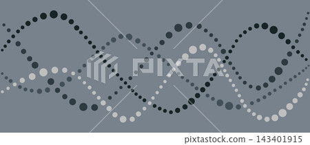 Abstract wavy lines of dots create a dynamic and modern visual pattern Abstract wavy lines of dots create a dynamic and modern visual pattern 143401915