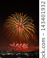 Large fireworks and the night view over Lake Suwa 143401932
