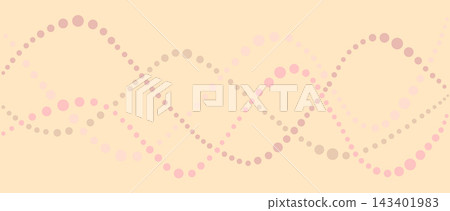 Abstract wavy lines of dots in soft pastel colors on a cream background Abstract wavy lines of dots in soft pastel colors on a cream background 143401983