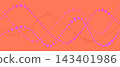 Colorful dot pattern creating a vibrant wavy design 143401986