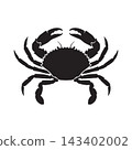Crab silhouette for marine biodiversity and ocean life conservation save planet nature design. 143402002