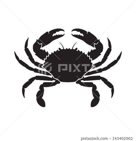 Crab silhouette for marine biodiversity and ocean life conservation save planet nature design. Crab silhouette for marine biodiversity and ocean life conservation save planet nature design. 143402002