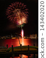 Large fireworks and the night view over Lake Suwa 143402020