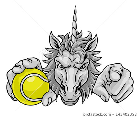 Unicorn Horse Stallion Basketball Sports Mascot Unicorn Horse Stallion Basketball Sports Mascot 143402358