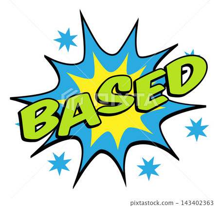 BASED Comic Book Pop Art Explosion Burst Graphic 143402363