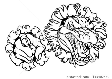 Alligator Dinosaur Crocodile T Rex Cartoon Mascot Alligator Dinosaur Crocodile T Rex Cartoon Mascot 143402559