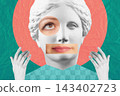 Surreal crazy collage. Art poster, concept, zine cover, funky print. Artwork unusual abstract style. 143402723