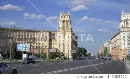 Moscow Russia August 10 2026 View of Leninsky Prospekt and Gagarin Square in Moscow 143405821