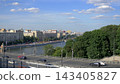 Moscow Russia August 10 2026 View of Andreevsky Bridge over the Moscow River and Gorky Park 143405827