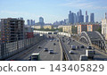 Moscow Russia August 10 2026 View of Moscow City Skyscrapers from Andreevsky Bridge over the Moscow River 143405829