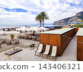 The beach at Finale Ligure. Finale Ligure is a beautiful seaside town and popular resort on Ligurian Riviera in Italy, in the province of Savona 143406321