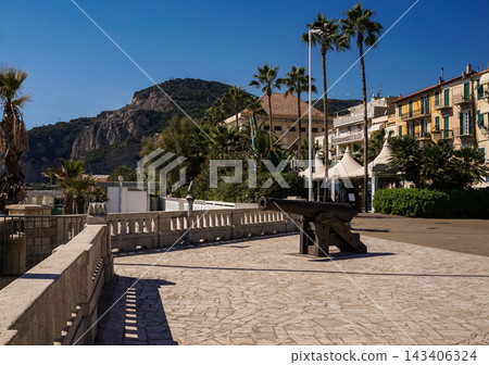 Finale Ligure is a beautiful seaside town and popular resort on Ligurian Riviera in Italy, in the province of Savona. Finale Ligure is a beautiful seaside town and popular resort on Ligurian Riviera in Italy, in the province of Savona. 143406324
