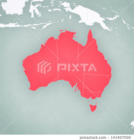 Map of Australia - Borders of states and territories Map of Australia - Borders of states and territories 143407000