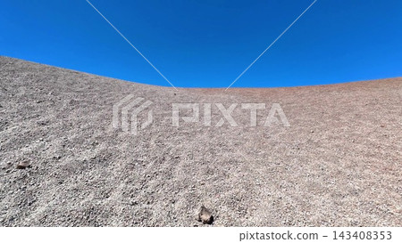 An Expansive Rocky Landscape Juxtaposed Against a Clear Blue Sky on a Bright Sunny Day, Amazing An Expansive Rocky Landscape Juxtaposed Against a Clear Blue Sky on a Bright Sunny Day, Amazing 143408353