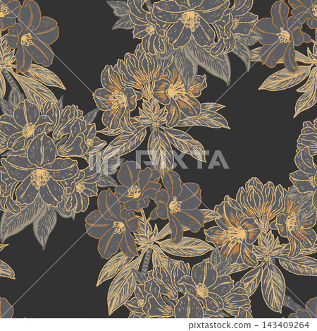 seamless pattern with yellow flowers seamless pattern with yellow flowers 143409264