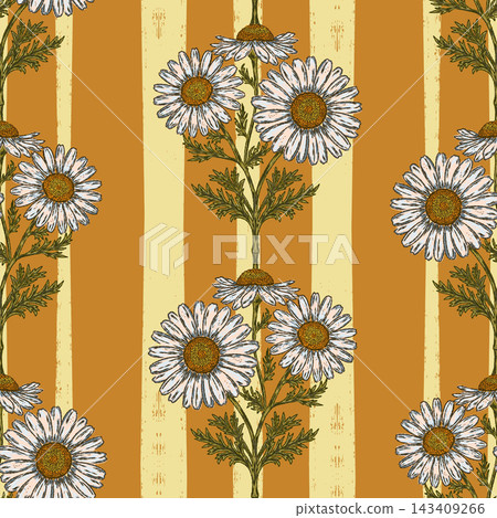 seamless pattern with sunflowers 143409266