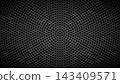 Black abstract technology background with seamless circle perforated pattern, carbon speaker grill texture a for design concepts, wallpapers, presentations, web and prints. Vector illustration. 143409571