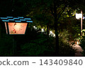 Picture lanterns at Mukojima Hyakkaen Garden 143409840